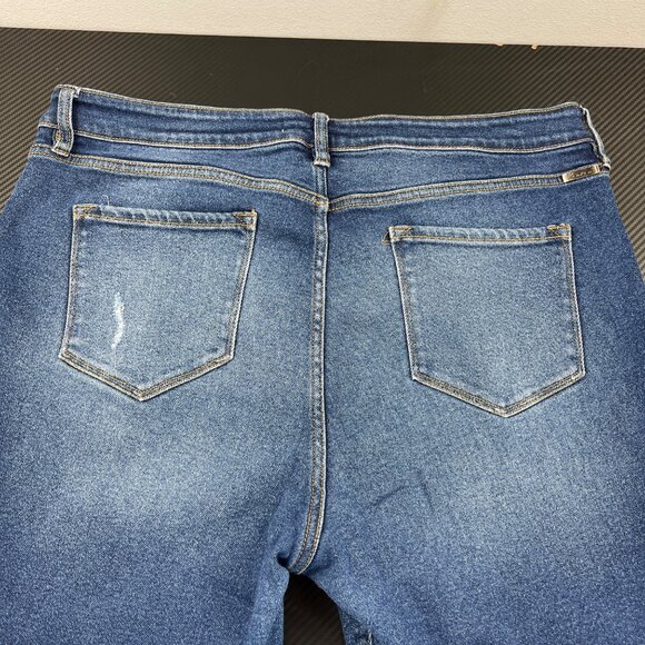 Kancan women’s High-Waisted Stretch Skinny Ankle Jeans Frayed Hem size 3XL - Picture 3 of 13